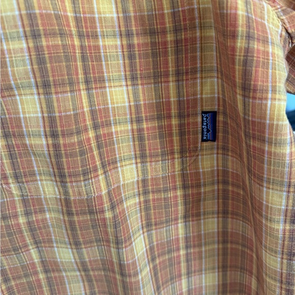 Patagonia Men's Yellow Plaid Button Down Shirt - Picture 5 of 5